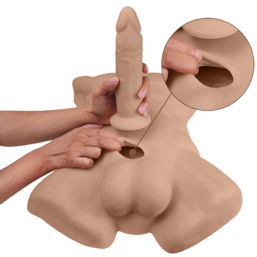 SILEXD - APOLLO L TORSO MASCHILE REALISTICO CARAMELLO