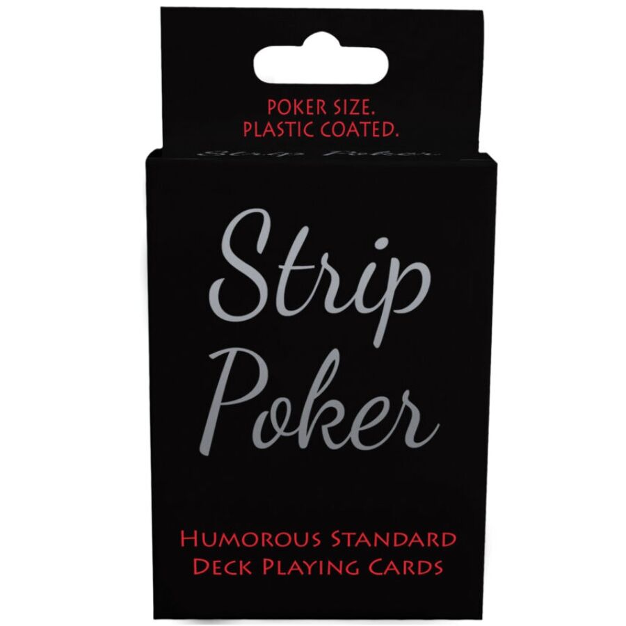 Mazzo di carte da gioco umoristico KHEPER GAMES per strip poker, con disegni divertenti e colori vivaci, su sfondo neutro