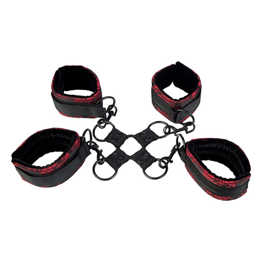 Manette legatura in pelle CALEXOTICS Scandal, design elegante e dettagliata, con fibbie e cinturini robusti.