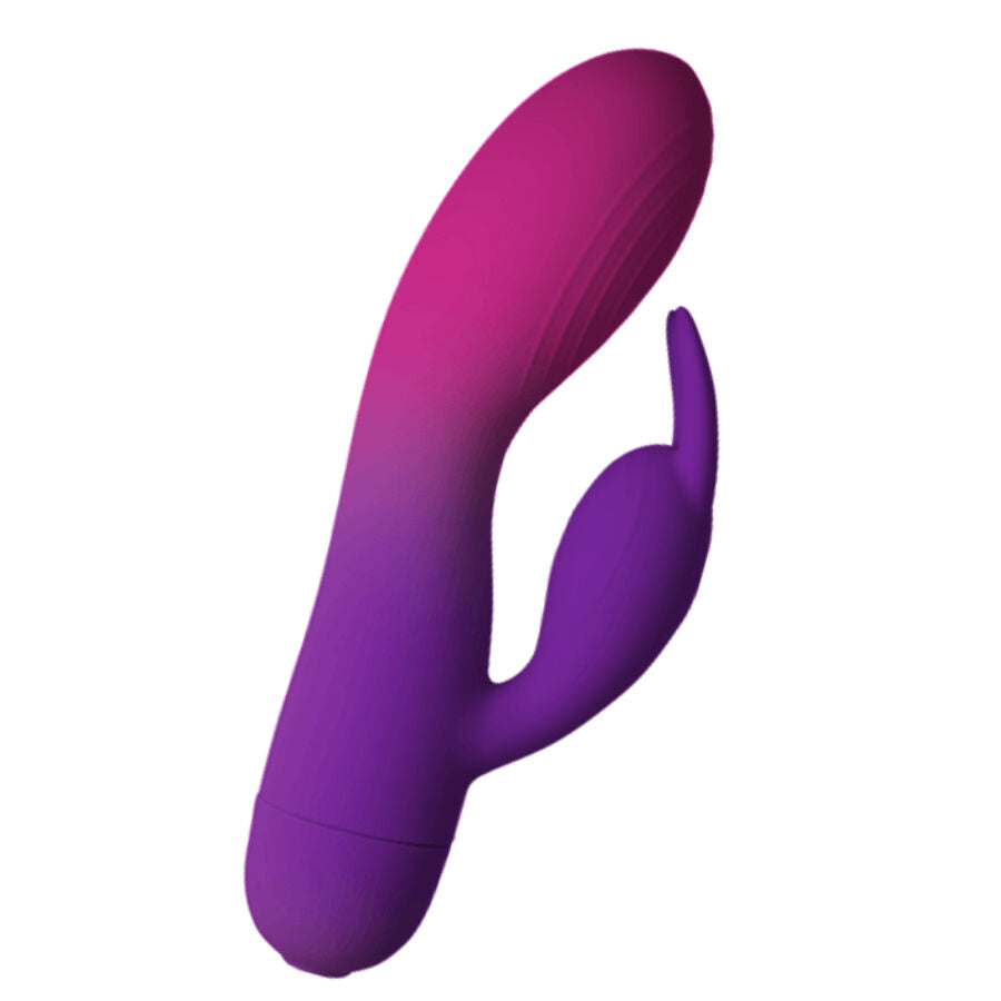 Vibratore coniglio viola Glo-Girl di ROCKS-OFF, con design ergonomico e superficie liscia, ideale per stimolazione.