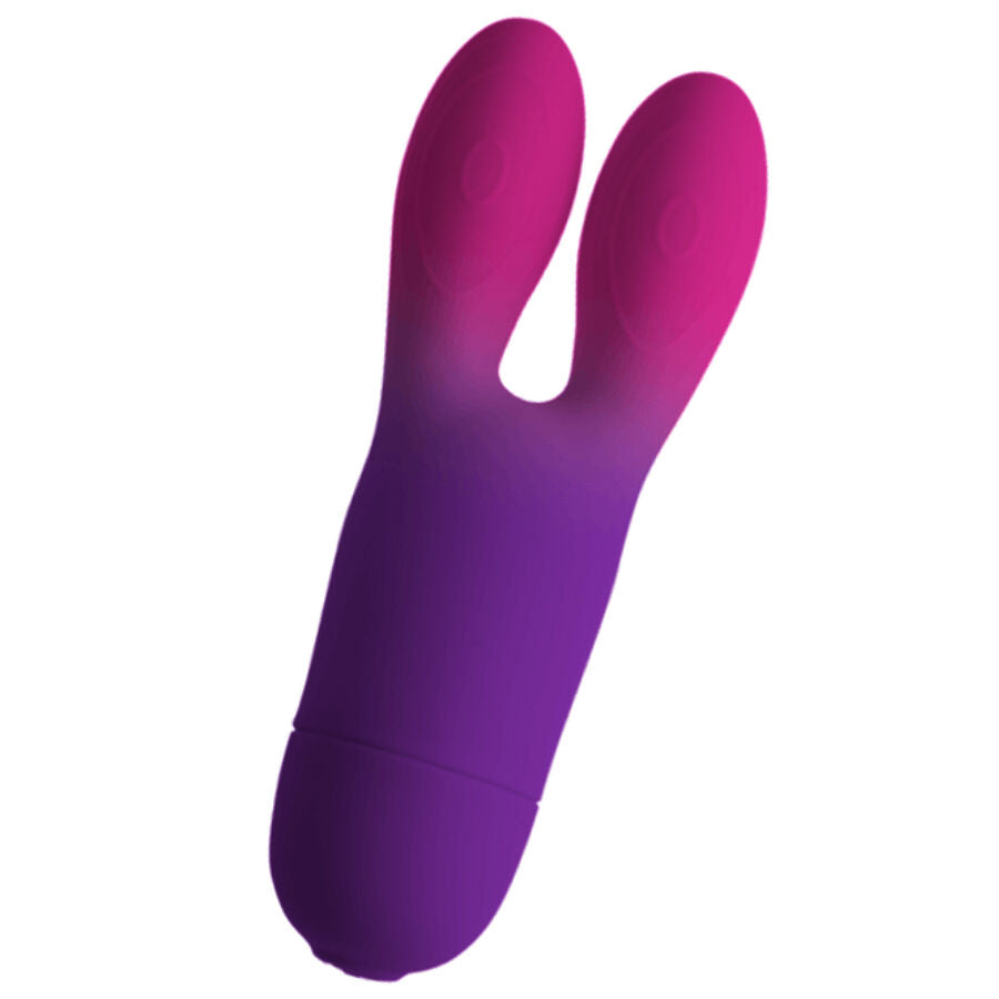 Vibratore flessibile Glo-Girl Bunny viola di ROCKS-OFF, con design ergonomico e superficie liscia, ideale per stimolazione efficace.