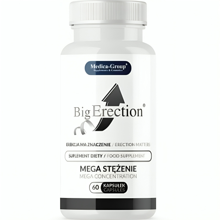 Integratore MEDICA GROUP per potenziare l'erezione maschile, contenente 60 capsule, efficace e naturale.