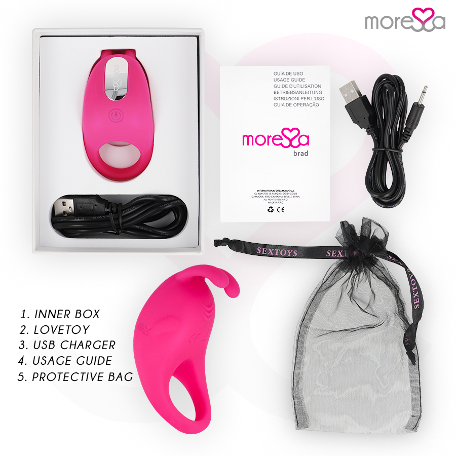 MORESSA - BRAD PREMIUM SILICONE RICARICABILE ROSA
