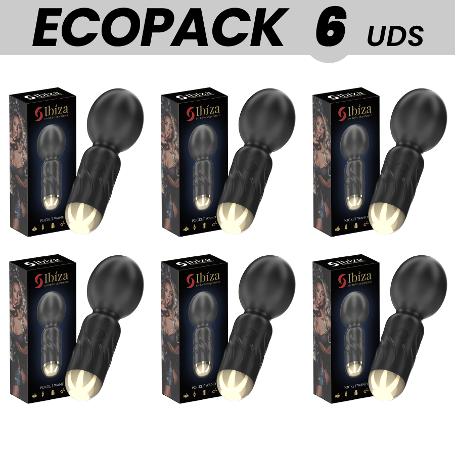 ECOPACKS 6 UNITÀ - VIBRATORE A BACCHETTA TASCABILE IBIZA