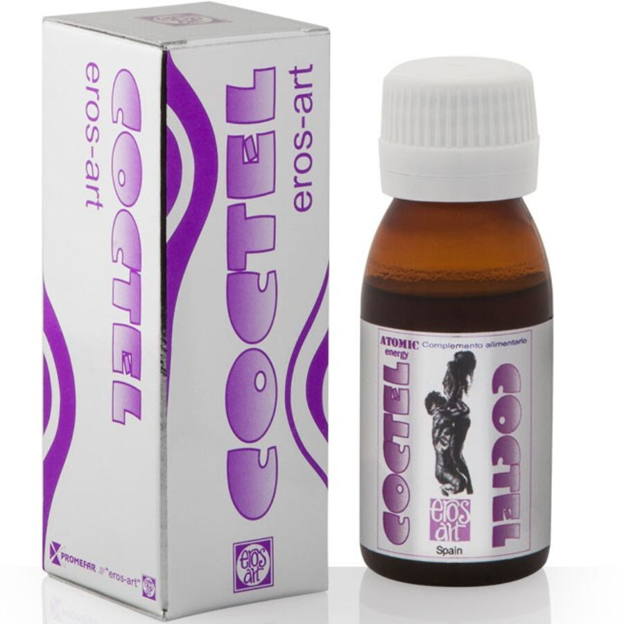 Gocce Love Cocktail EROS-ART per donne, bottiglia con etichetta elegante, ideale per momenti intimi e di piacere.