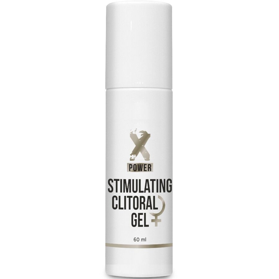 Gel clitoride stimolante XPOWER, flacone da 60 ml con formula lubrificante e stimolante, visibile nell'immagine.
