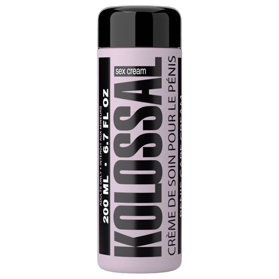 Crema RUF per lo sviluppo del pene Kolossal in tubetto, con etichetta visibile e applicatore sulla confezione.