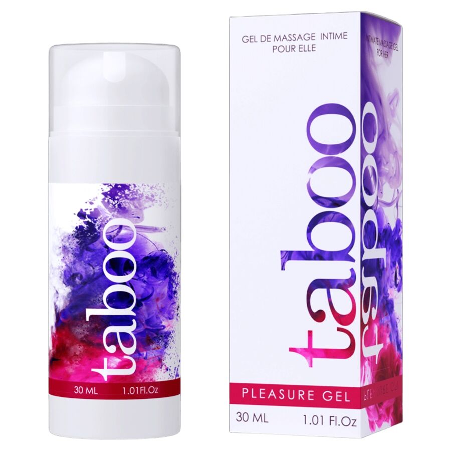 Gel intimo RUF Taboo Piacere per Lei, confezione con tubo di gel rosa, ideale per il piacere femminile, visibile in immagine