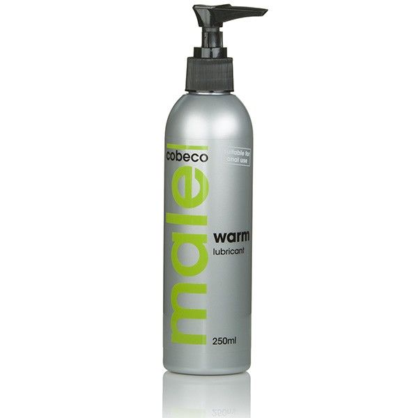 Lubrificante caldo maschio COBECO, flacone da 250ml, con etichetta visibile, indicato per uso intimo e comfort maschile