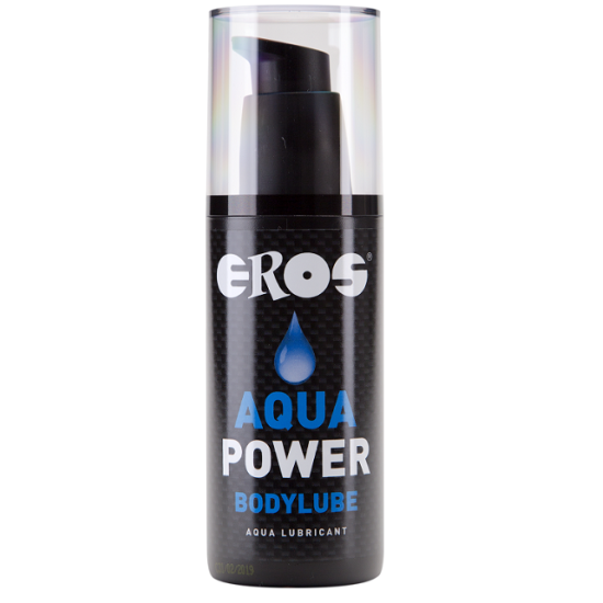 Lubrificante a base di silicone EROS POWER LINE POWER BODYLUBE, bottiglia da 125 ml, etichetta con logo e dettagli del prodotto