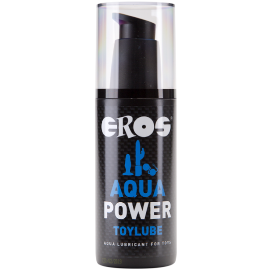 Lubrificante EROS POWER LINE Power ToyLube da 125 ml, bottiglia con etichetta blu e bianca, ideale per giochi erotici e sensuali