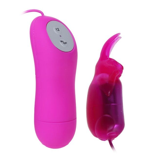 Vibratore coniglio segreto BAILE Simpatico con 12 velocità, stimolatore intimo in silicone rosa, prodotto di marca BAILE STIMULATING