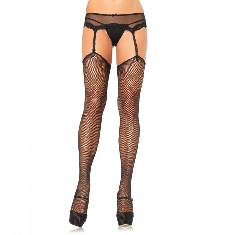 LEG AVENUE - SILICONE-FREE FISHNET STOCKINGS SELF-ADHESIVE TOP