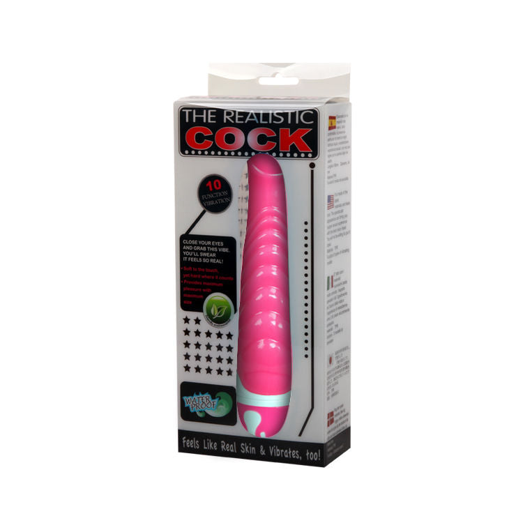 Baile - Balla il Cazzo realistico Punti G rosa, vibratore in silicone da 21.8 cm, dettaglio della superficie e forma ergonomica