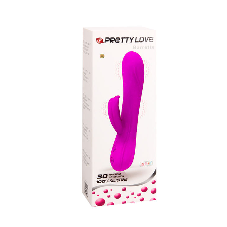 Vibratore stimolatore a barretta PRETTY LOVE FLIRTATION, dispositivo in silicone rosa, con design compatto e pratico per piacere.