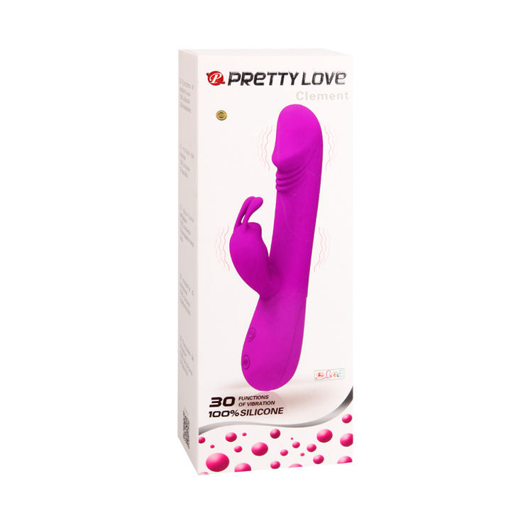 Vibratore con coniglio Pretty Love Flirtation, design ergonomico e dettagli realistici, ideale per stimolazione e piacere personale