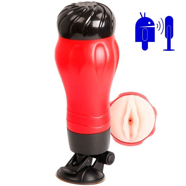 Masturbatore CRAZY BULL Vagina Flora con base, dettagli realistici e superficie morbida, in vista frontale.