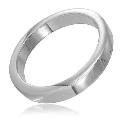 Anello penieno in metallo METAL HARD, modello Hard, diametro 50mm, con superficie robusta e lucida, progettato per stimolazione e comfort