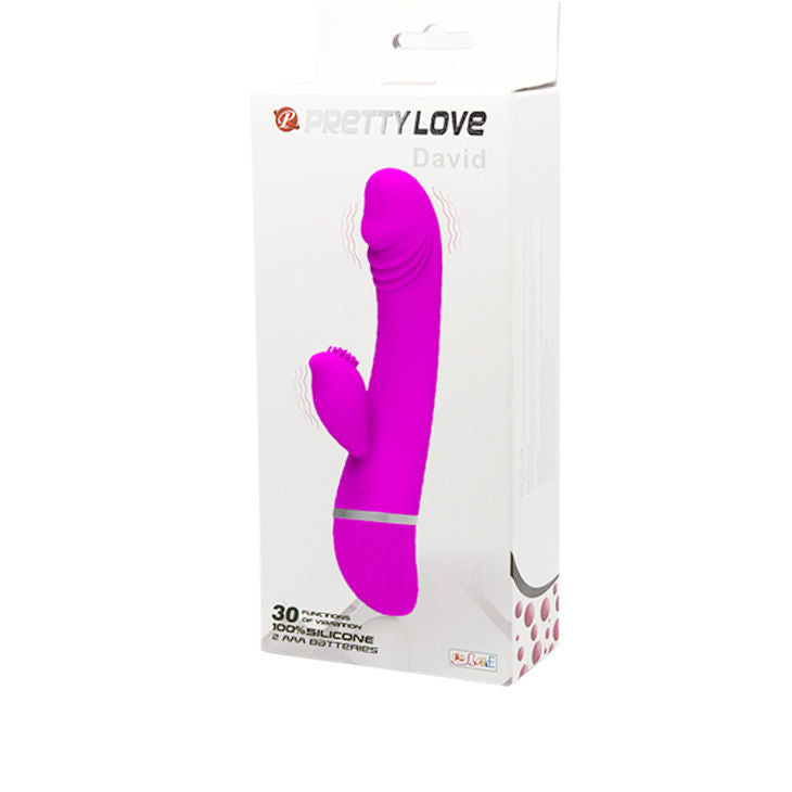 Vibratore con coniglio PRETTY LOVE FLIRTATION, design elegante, silicone rosa, dettagli curvi e stimolanti, ideale per piacere personale
