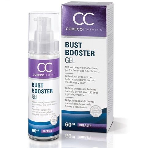 Gel potenziatore del seno COBECO CC BUST BOOSTER da 60ml, confezione con tubetto di gel per migliorare la forma del décolleté