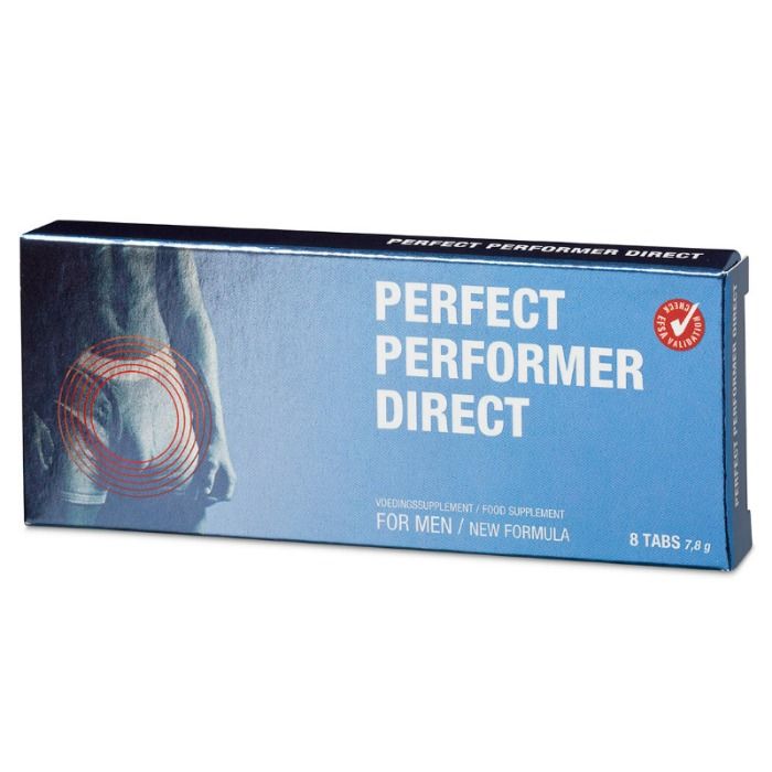 Schede di erezione diretta COBECO Perfect Performer, confezione con dettagli e istruzioni, prodotto di marca COBECO PHARMA