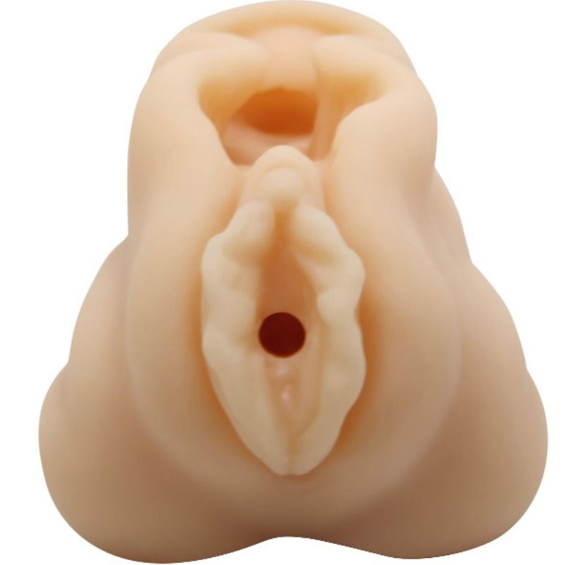 Mini masturbatore maschile BAILE FOR HIM con design a labbra e vagina, in silicone morbido e dettagli realistici.