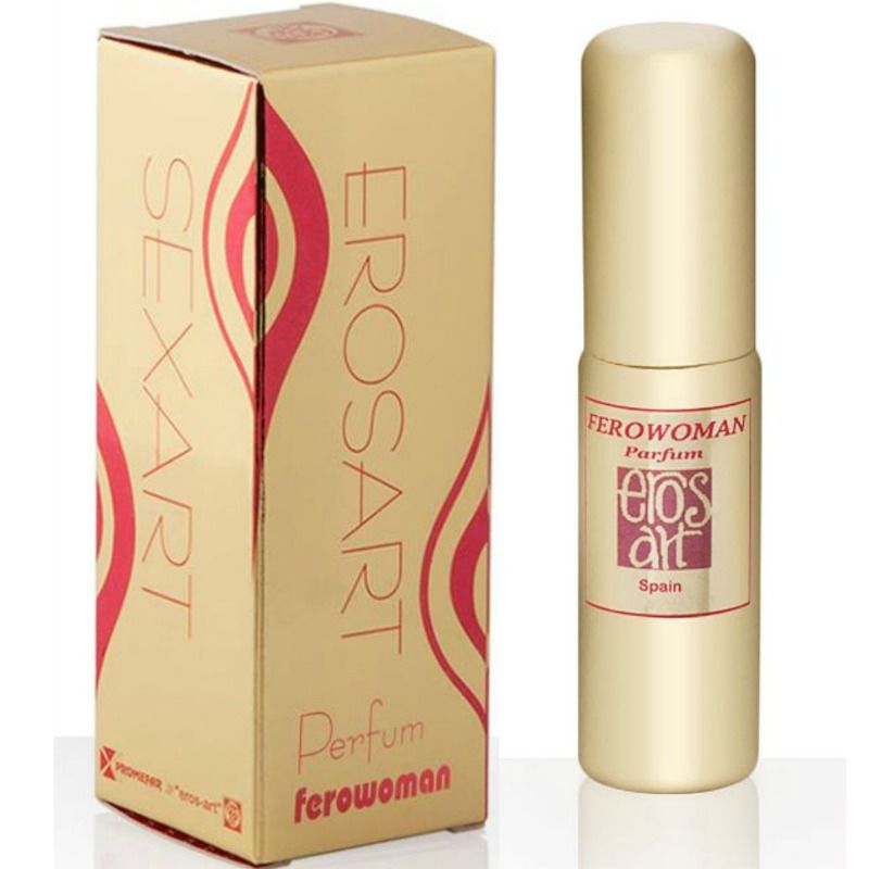 Profumo femminile Eros-Art FeroWoman con bottiglia da 20 ml, profumo ai feromoni donna, elegante e raffinato.