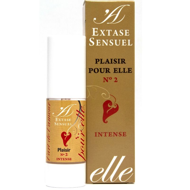 Crema stimolante per lei Extase Sensual, confezione da due, con contenitore e texture cremosa visibile nell'immagine