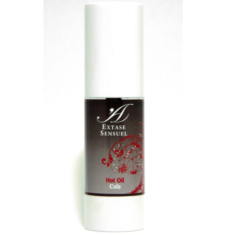 Olio stimolante EXTASE SENSUAL Coda da 30 ml, bottiglia con etichetta elegante, ideale per massaggi e piacere sensuale.