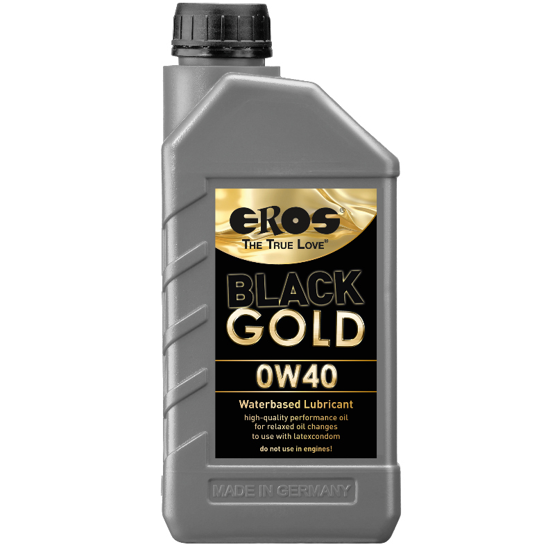 Lubrificante a base acqua EROS Black Gold 0W40, bottiglia da 1000 ml, prodotto della linea EROS CLASSIC LINE