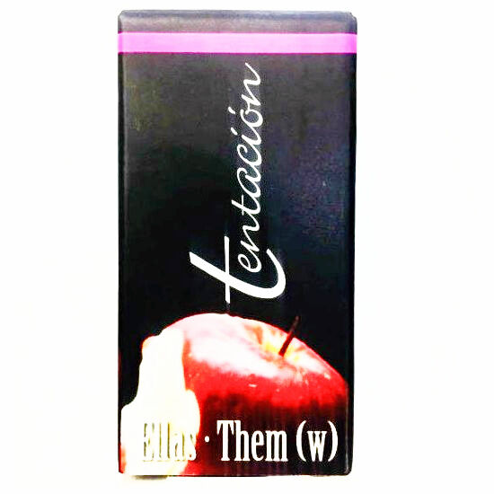 Profumo TENTACION Elisìr AI Feromoni Lesbici, boccetta con etichetta, profumo femminile con feromoni, elegante e attraente