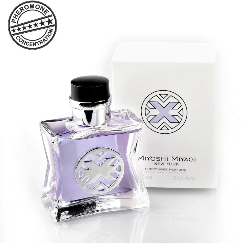 Profumo femminile Miyoshi Miyagi New York Profumo de feromones, flacone da 80ml con elegante confezione.