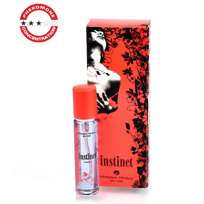 Profumo Miyoshi Miyagi New York Instinto donna, flacone da 15 ml con design elegante e dettagli raffinati.