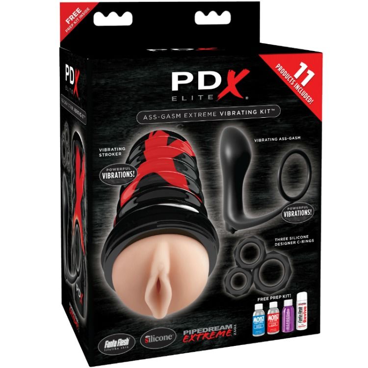Kit esplosione ass-gasm PDX ELITE, design vaginale realistico per esperienze di piacere, con dettagli anatomici naturali.