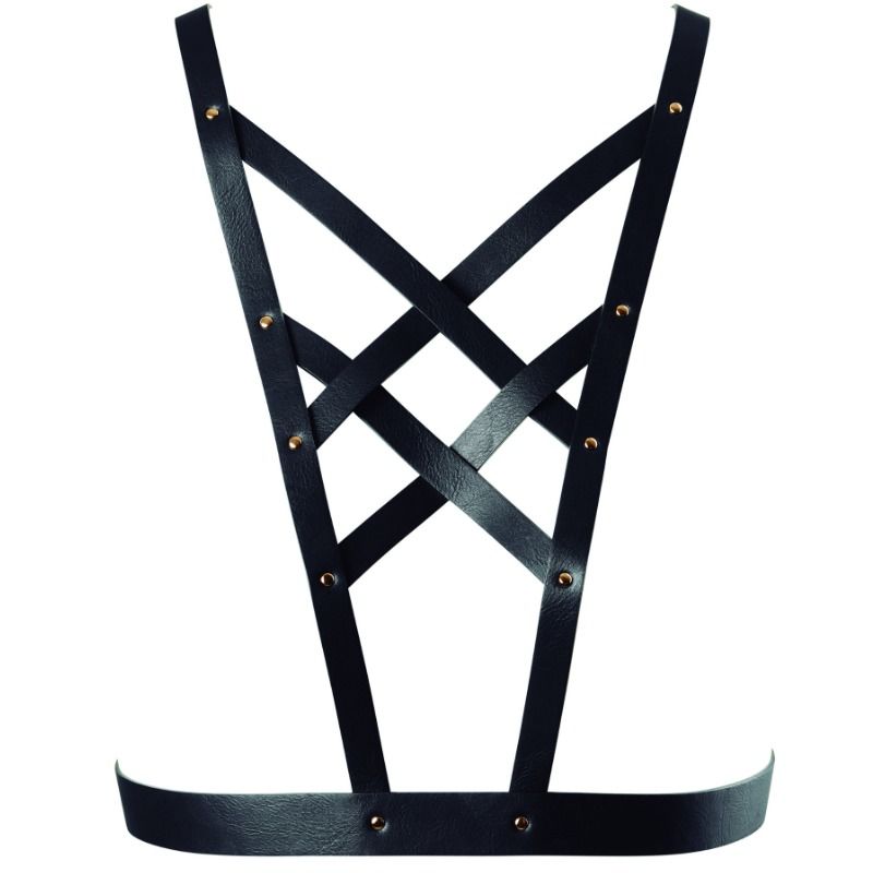 BIJOUX - INDISCRETS CROSSED BIKINI WITH BLACK NECKLINE