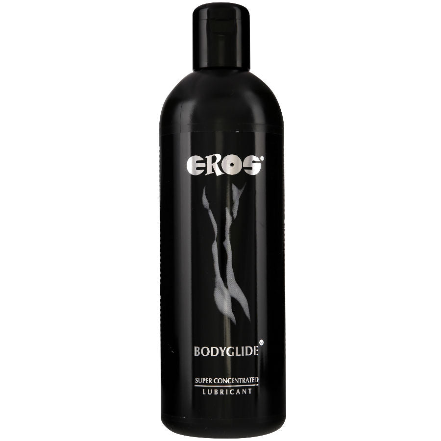 Lubrificante silicone super concentrato EROS BODYGLIDE di EROS CLASSIC LINE, contenuto in bottiglia da 1000 ml, mostra il prodotto in primo piano.
