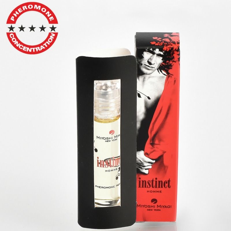 Profumo Miyoshi Miyagi Nueva York Instinto Uomo da 5 ml, in bottiglia compatta con confezione elegante.