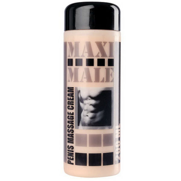 Crema massaggio RUF per il pene maschile, contenitore con etichetta visibile, ideale per relax e cura personale