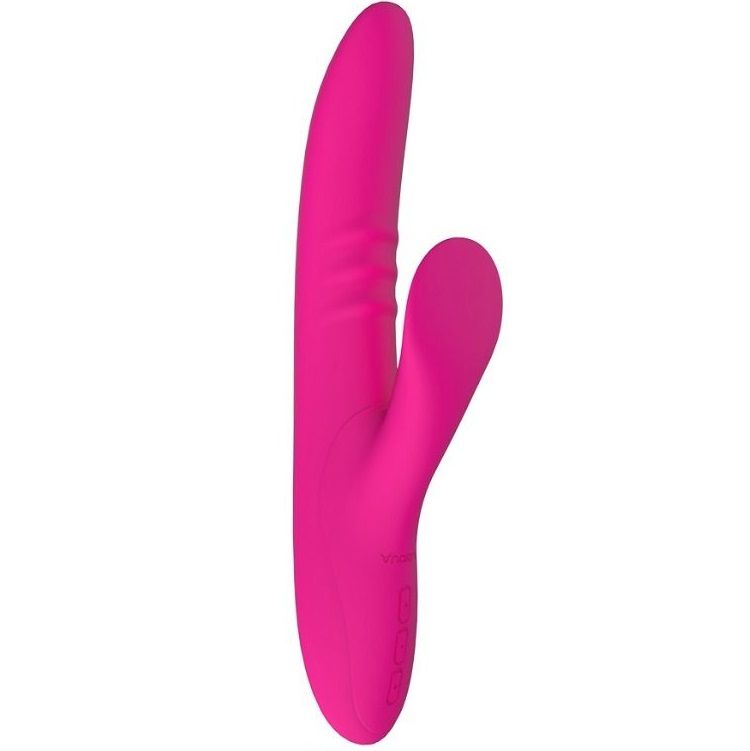 Vibratore peri a forma di coniglio NALONE con modalità swing, design elegante e stimolante per il piacere femminile.