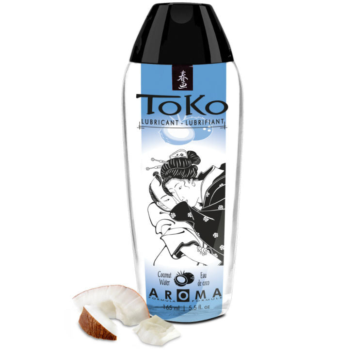 Lubrificante a base d'acqua di cocco Shunga Toko, aroma fresco e naturale, per uso intimo e sensuale.