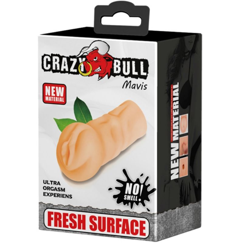 Masturbatore vagina CRAZY BULL Mavis, 15.2 cm, in silicone, dettagli realistici e texture morbida per stimolazione.
