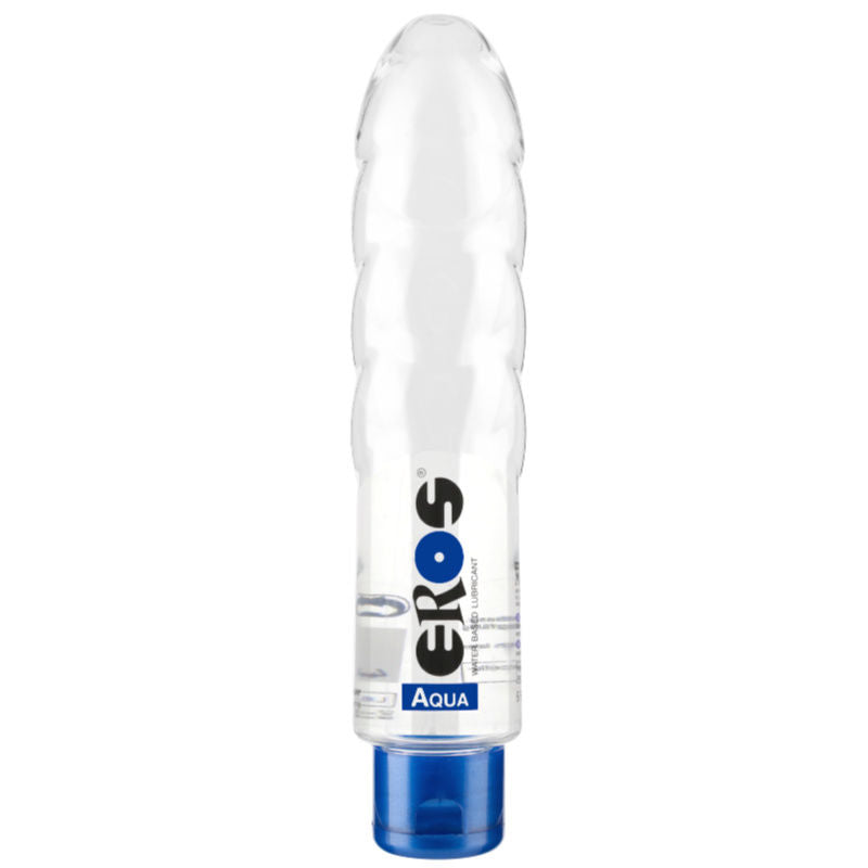 Lubrificante a base d'acqua EROS Aqua, bottiglia da 175 ml, con etichetta blu e design semplice, ideale per uso intimo.