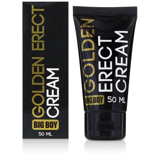 Crema eretta dorata COBECO BIG BOY, contenitore con crema visibile, dettaglio di packaging e scritte sul prodotto