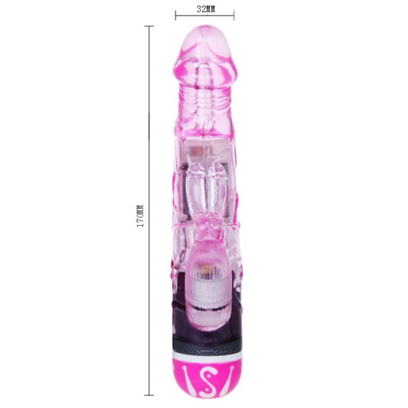 Vibratore da multivelocità BAILE con coniglio lilla, silicone morbido e design ergonomico, ideale per stimolazione e piacere.