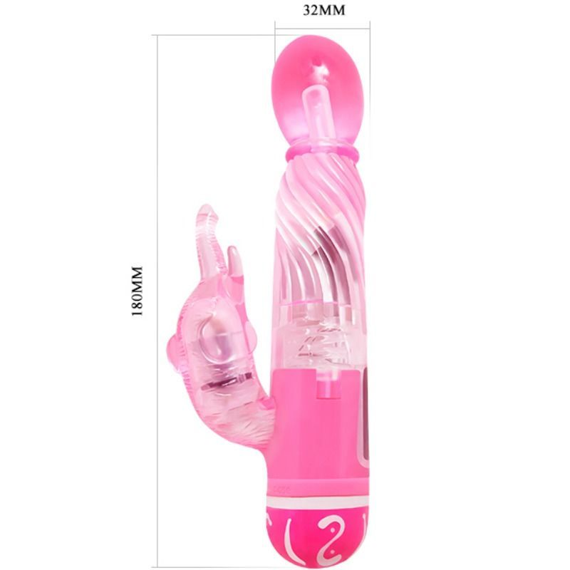 Vibratore multivitesse BAILE con stimolatore lilla, design ergonomico e pulsanti di controllo visibili su sfondo neutro.