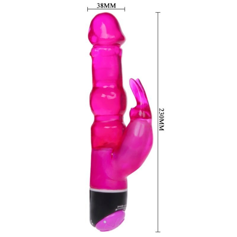 Vibratore fantasy BAILE ONDE DI PIACERE con coniglio lilla, 23 cm, design ergonomico e dettagli realistici per il piacere.