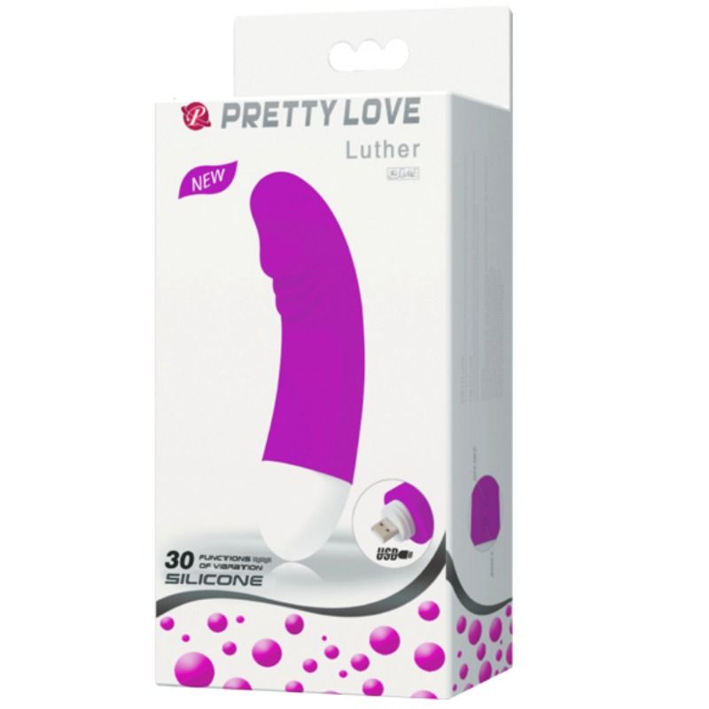 Vibratore minivibrazione Pretty Love Luther con 30 modalità di vibrazione, piccolo e compatto, design elegante e moderno.