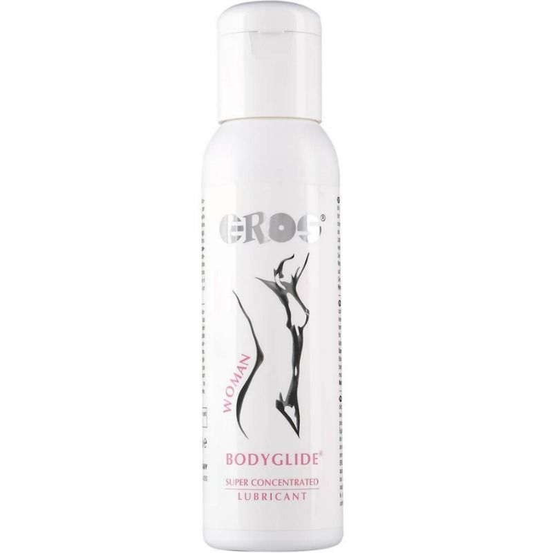 Lubrificante al silicone EROS Bodyglide Donna, flacone da 250 ml, con confezione e etichetta visibile, parte della linea classica EROS.