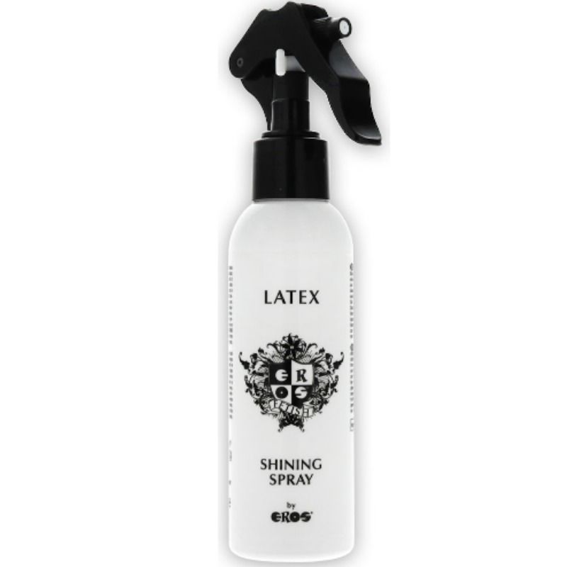 Spray lucidante EROS FETISH LINE Lattice, 150 ml, con bottiglia spray trasparente e etichetta nera, per effetti lucidi e seducenti