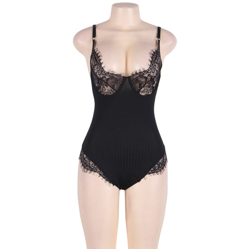 SUBBLIME - QUEEN PLUS TEDDY WITH TRANSPARENTS AND BLACK FRINGES